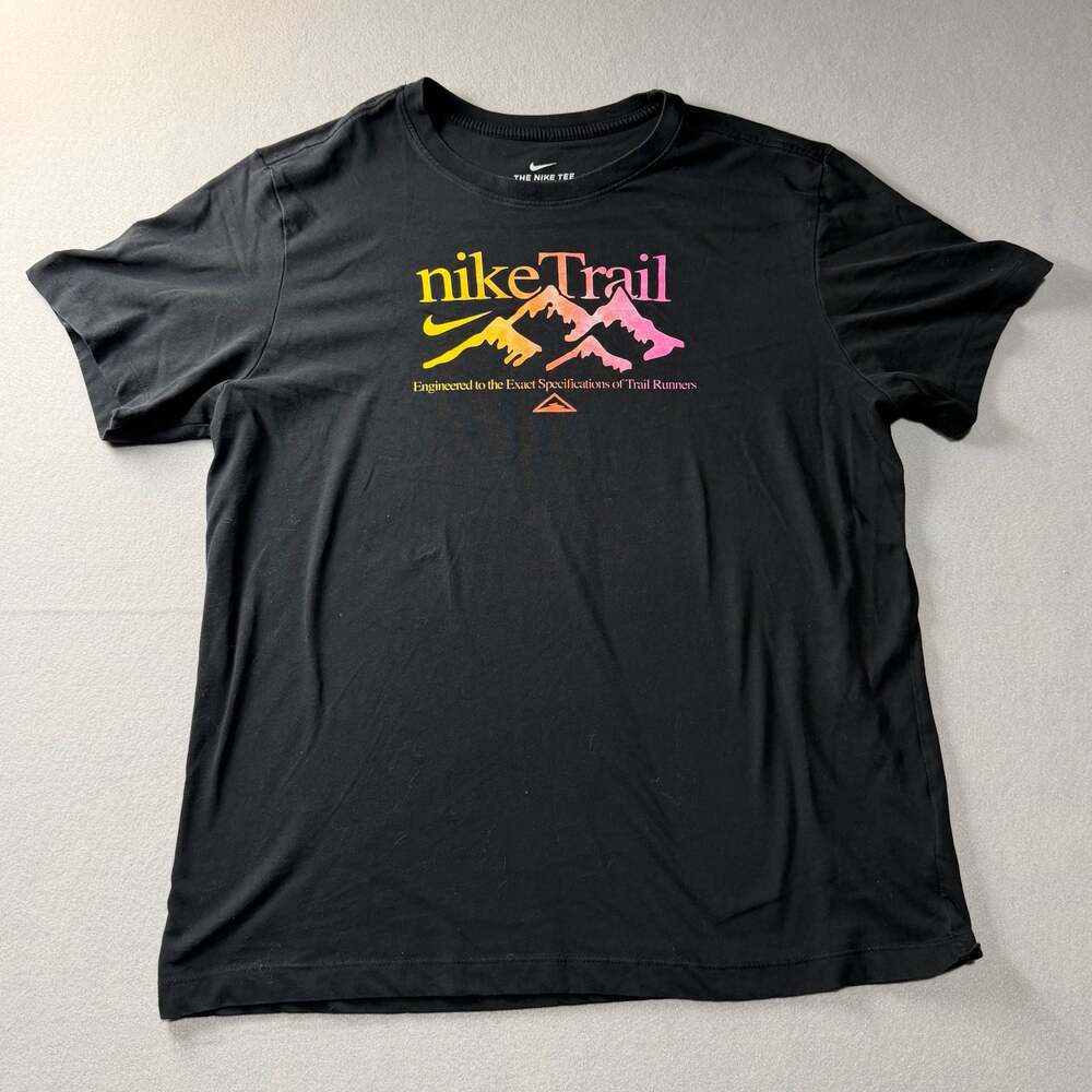 Nike Trail Dri-Fit Graphic T-Shirt Black Size Large